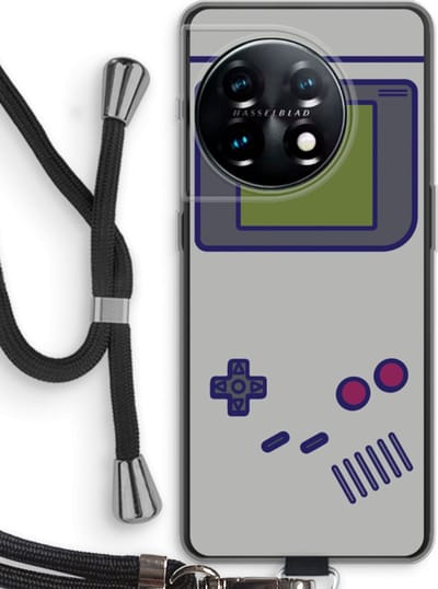 Case Company® - Hoesje met koord geschikt voor OnePlus 11 hoesje met Koord - Game On - Telefoonhoesje met Zwart Koord - Bescherming aan alle Kanten en Over de Schermrand