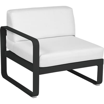 Fermob BELLEVIE Fauteuil Module links - 42 drop mat - 81 witgrijs