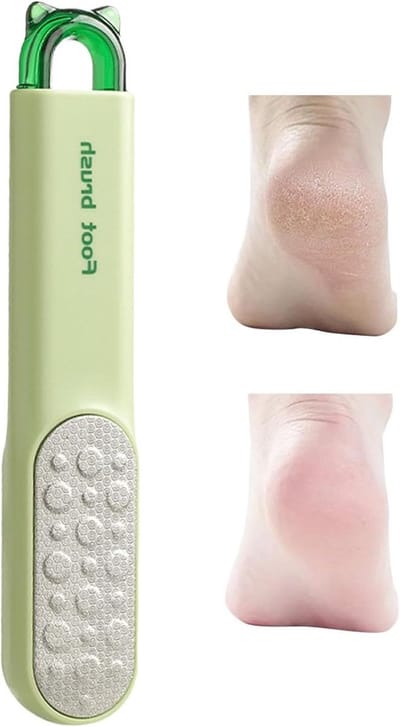 Voeten Borstel - Eelt Remover - Voetverzorging Thuis - Multifunctioneel Ontwerp - 19 cm - Grijs