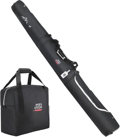 Ski Tas en Skischoen Tas Set voor Skis tot 200 cm, Waterdichte en Ventilerende Ski Bag, Ideaal voor Skiuitrusting en Bescherming