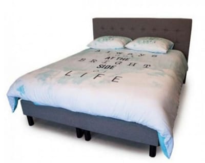 Nessa® - 160x200 Boxspring Continental Creme-Beige - Complete Boxspring - Inclusief Orthopedisch Matras