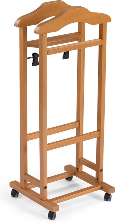 Arredamenti Italia 2003 MIXER Kledingstandaard in Hout - Dressboy -Kleur Bruin - ARIT - Il cuore del legno