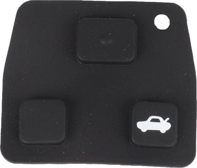 Rubber pad vervanging 2-3 knoppen - geschikt voor de autosleutel Toyota - Land Cruiser Yaris Corolla etc - zwart