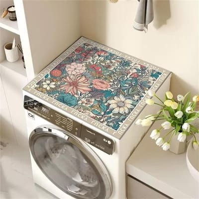 Beschermmat Wasmachine - Apparaatmat Droger - Apparaat Beschermen - Absorberend Sneldrogend - 60 x 60 cm - Blauw