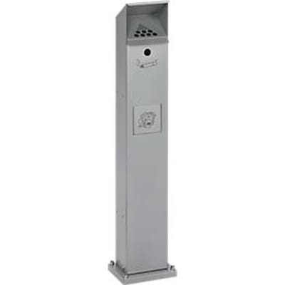 Combi-asbak voor buitengebruik, zilver