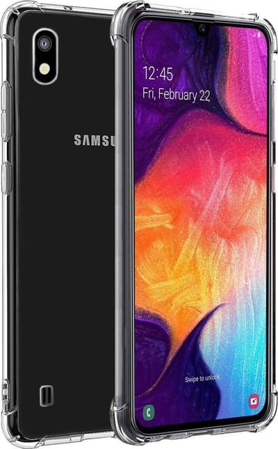 Hoesje - Geschikt voor Samsung Galaxy A10 - Sterk & Shockproof - Siliconen Case - Back Cover - Telefoon Hoes Shock Proof - Telefoonhoesjes - Transparant