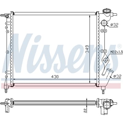 Radiator, motorkoeling NISSENS 63931