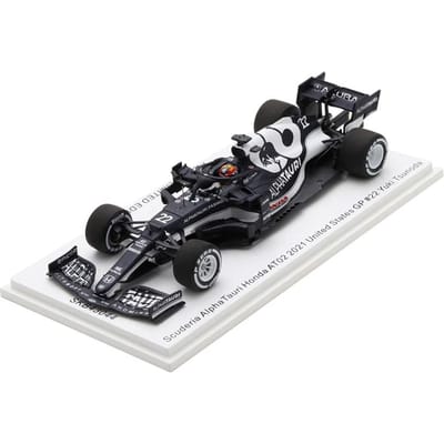 KID BOX Spark Scuderia AlphaTauri Honda AT02 2021 GP des États-Unis Yuki Tsunoda Produit Fini SKB43044 × 1/43 #22 black