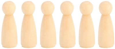 Dailygoods- Houten Poppen Set - 10 Stuks - Multifunctioneel - Veilig voor Kinderen - DIY Schilderen - Hoogwaardig Hout - Fijn Gepolijst Oppervlak - Schilderpoppen