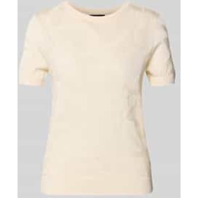 T-shirt met geribde boorden Model 'EYELAH'