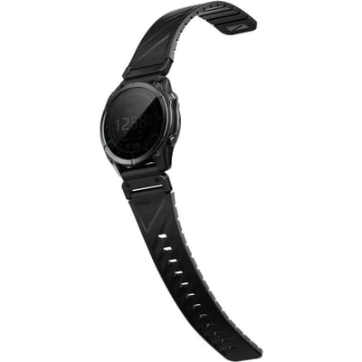 UNIQ Fluo Serie - Horlogebandje - 22mm - Magnetische Sluiting - Siliconen/Zwarte Staal
