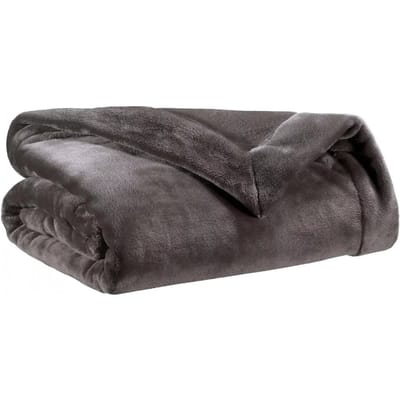 Deken Vivaraise Tender in polyester, kleur asfalt - 150 x 200 cm