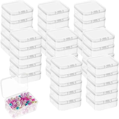40 Stuks Transparante Opbergdozen met Deksel - Klein en Handig voor Sieraden, Kunsthandwerk en Meer