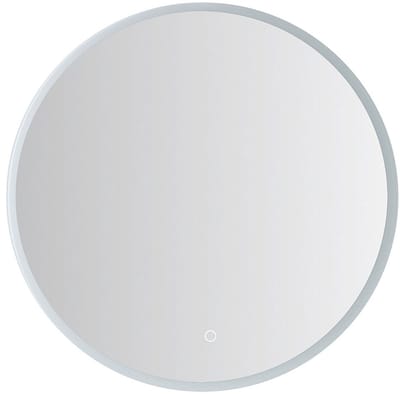 Vente-unique Verlichte ronde badkamerspiegel met ledverlichting en antibewasemingsfunctie - D80 cm - DANIELA