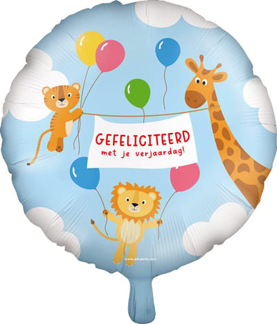 Foil balloon - Gefeliciteerd kids
