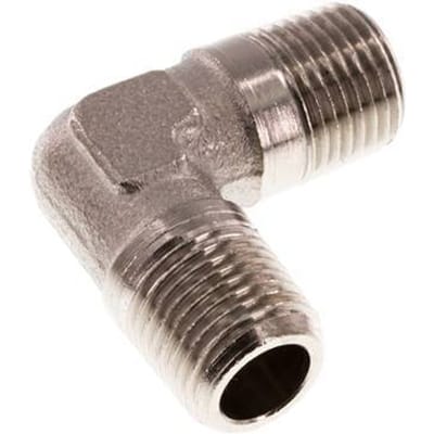 R 1/8'' Buitendraad Vernikkeld Messing L-Fitting 90graden 16 Bar [5 Stuks]
