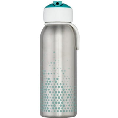 Mepal Isoleerfles flip-up Campus - 350 ml - 12 uur koud / 4 uur warm - Drinkfles met rietje voor kinderen - Turquoise