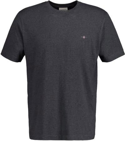 Gant T-Shirt Regular Uni Fine Shield Embroidery Antraciet Melange / male