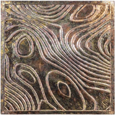 PTMD Wandpaneel Connolly - 90x2x90 cm - Hout - Groen
