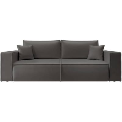 3-zitsslaapbank Calum lederlook met opbergruimte | NADUVI Collection