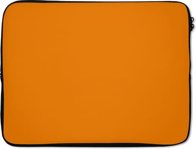 Laptophoes 17 inch - Oranje - Seizoenen - Herfst - Kleur - Laptop sleeve - Binnenmaat 41x28 cm - Zwarte achterkant - Back to school spullen - Schoolspullen jongens en meisjes middelbare school - Macbook air hoes - Chromebook sleeve