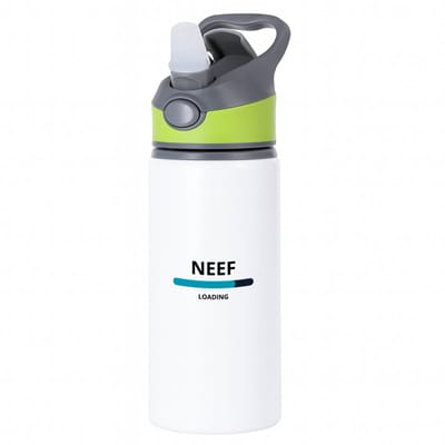 Hacebo® - neef loading waterfles met rietje groen - Neef - ochtendkoffie laden - verjaardagscadeau - verjaardag - cadeau - cadeautje voor neef - neef artikelen - kado - geschenk - gift - water fles - 650ML