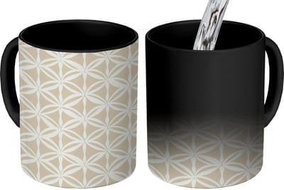 Magische Mok - Foto op Warmte Mokken - Koffiemok - Motief - Modern - Beige - Magic Mok - Beker - 350 ML - Theemok