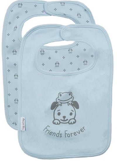 Slab katoen Friends Forever - Blue 1 stuk - Frogs and Dogs