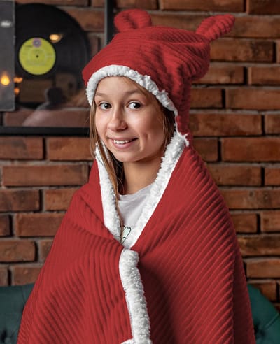 Zydante Home® - Kids Cape - Corduroy Rib - Bordeaux