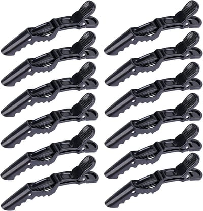 Professionele Haarclips Set (12 Stuks) - Sterke Alligator Clips voor Knippen en Stylen van Dik Haar