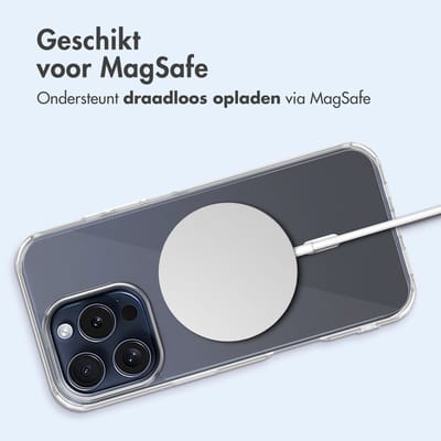 imoshion Hoesje - Geschikt voor Apple iPhone 16 Pro - Protective Backcover geschikt voor MagSafe - Transparant