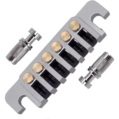 LP guitare électrique Tune O Matic pont plaque de traction pièce de queue réversible Code de corde rouleau de guitare argenté