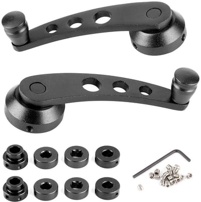 Dailygoods - Raam Handgreep Riser - Universele Raamopener voor Auto's - Zwart Aluminium