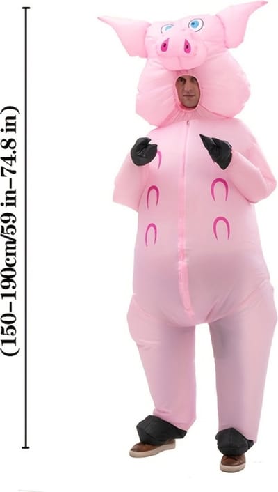Nivard Halloween Outfit - Halloween Kostuum - Pak - Opblaasbaar Kostuum - Costume - Carnaval - Volwassenen - Varken