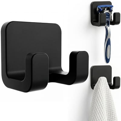 Minismus Scheermeshouder van silicone met zelfklevende montage voor muur badkamer en douche