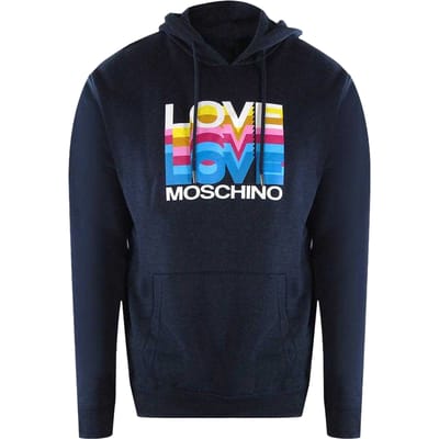 Love Moschino Dames/Dames Multi Logo Hoodie (Marineblauw)