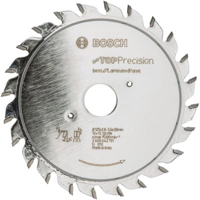 Bosch - Voorritsblad Top Precision Laminated Panel 125 x 20 x 2,8-3,6 mm, 12+12