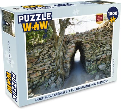 Puzzel Oude Maya ruïnes bij Tulum Pueblo in Mexico - Legpuzzel - Puzzel 1000 stukjes volwassenen