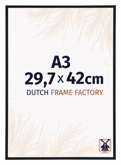 Fotolijst A3 29,7x42 cm - Kunststof - Zwart Mat - Angers