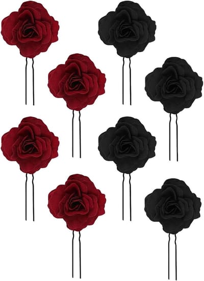 Dailygoods- Haarspelden 8 Stuks - Rozenhaarclips - Bruiloft/Haaraccessoires - Elegant/Antislip - Duurzaam/Comfortabel - Perfect voor Feesten