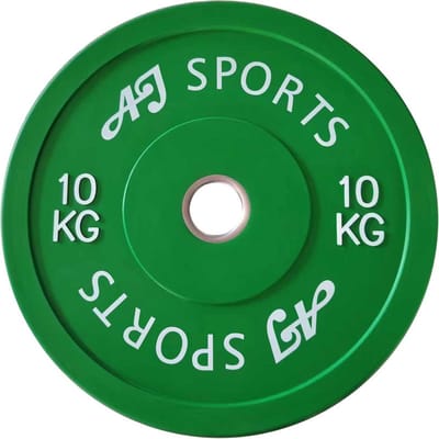 AJ-Sports Olympische Halterschijf Rubber 10 kg - halterschijf 50 mm - Gewichten set - Halters - Halterset - Halterstang - Halterbank - Fitness - Krachttraining