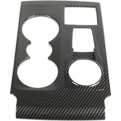 Auto Versnellingspook Paneel Cover Koolstofvezel Stijl Schakel Bekerhouder Paneel Vervanging voor Bronco Sport black