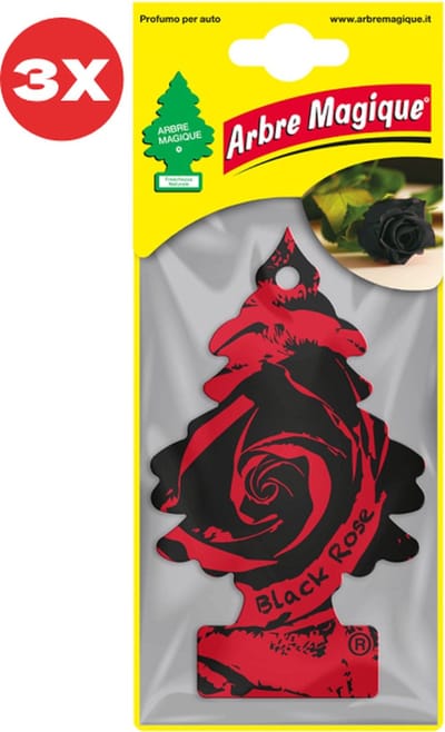 3 stuks Rozen Arbre Magique Geurboom luchtverfrisser voor in de auto Black Rose – Car Parfum – Geurboompje – Geurbooster – Wonderboom – Geurverfrisser – Nieuwe Auto – Autogeur – Autoparfum – Geurblad