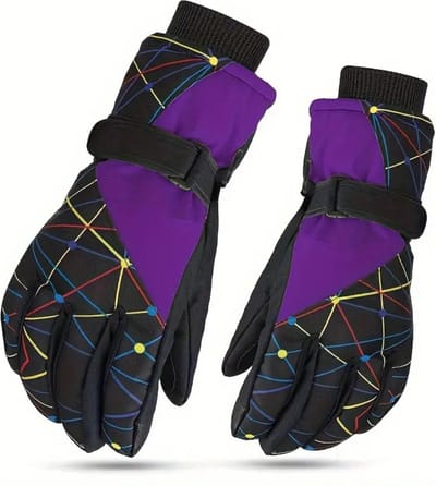 Bovista Skihandschoenen - Handschoenen Winter - Handschoenen Kinderen - Winddicht - Waterdicht - Paars
