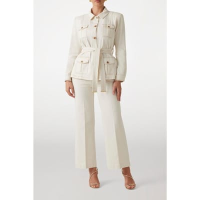 GUESS Marciano By  Naomi Wide Leg Pant Denim Sandy Shore Size: W28L30 | Formal pants Outlet | Dames | Beige