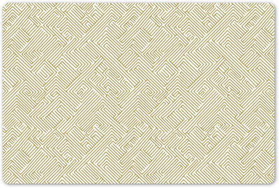 Placemats 45x30 cm - Placemat kunststof - 1 stuk - Geometrisch - Lijnen - Groen - Borden onderleggers - Decoratie voor op tafel - Keuken tafeldecoratie accessoires - Vinyl onderlegger - Tafelversiering