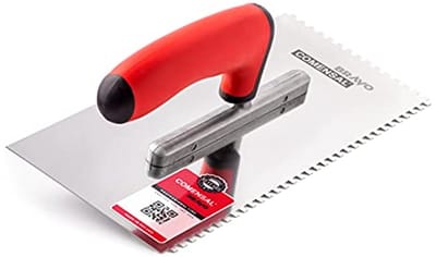 Professionele Tandtroffel - Roestvrijstalen Stijltroffel voor Tiling - Ergonomische Handgreep - 270 x 130 mm