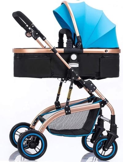 TXTC kinderwagen Paraplu opvouwbaar, High View kinderwagen, Compact converteerbare kinderwagen, opbergmandje, groot zitgedeelte