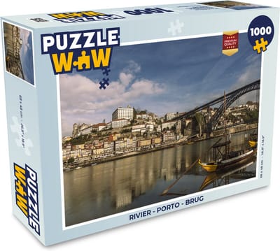 Puzzel Rivier - Porto - Brug - Legpuzzel - Puzzel 1000 stukjes volwassenen