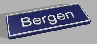 Koelkast magneet Bergen 8 X 3 CM